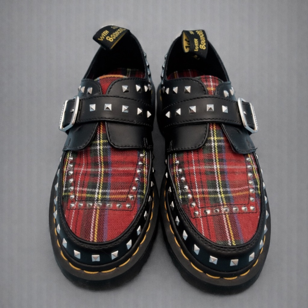 Dr. Marten Plaid Ramsey Monk Shoes